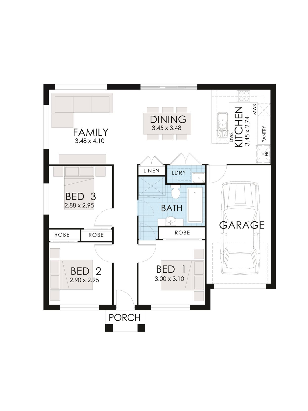 Neo House  Design  3 Bedroom Floor Plan  Thrive Homes 