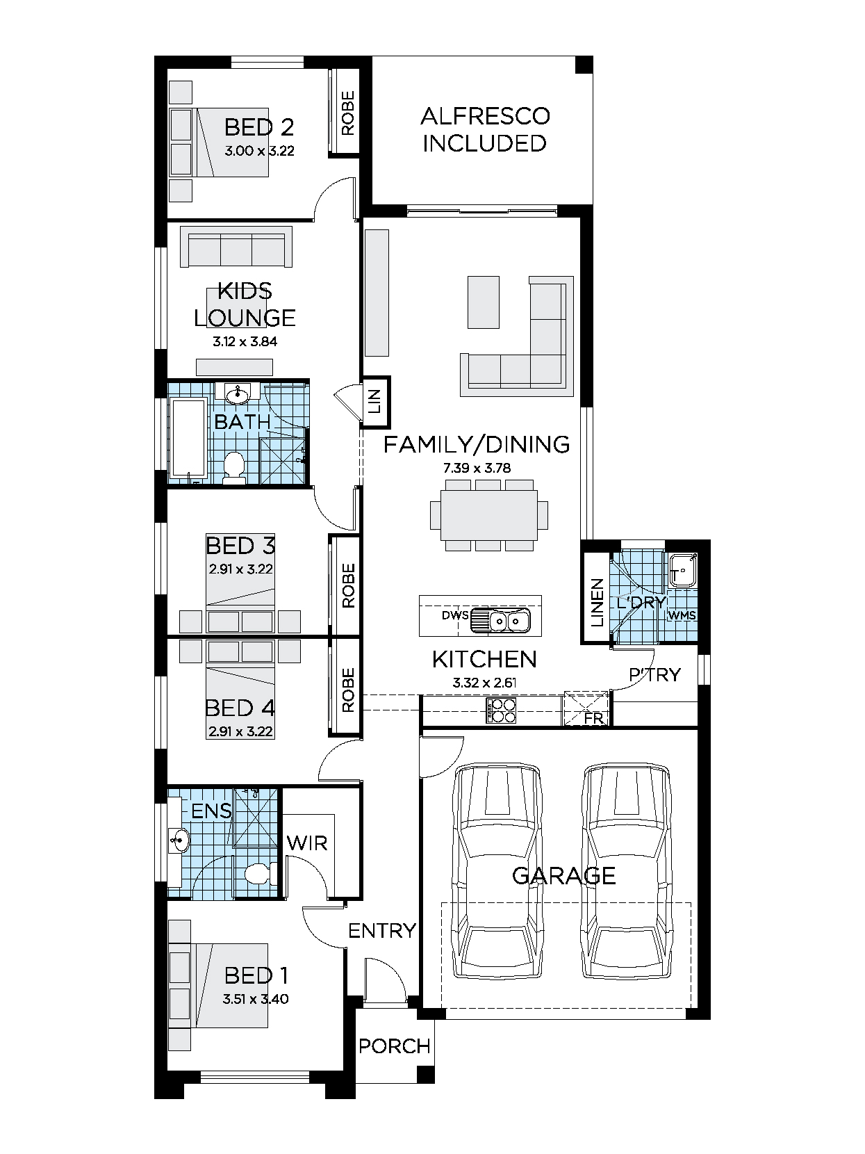 Sienna Home Design 4 Bedroom House Plan Thrive Homes