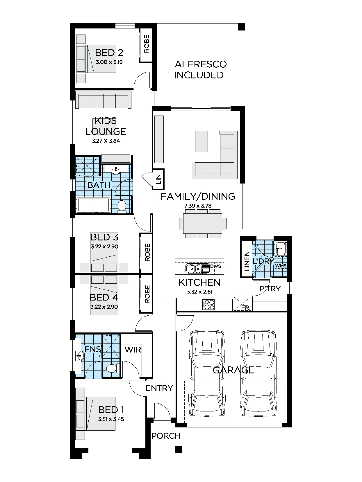 Thrive Homes Sienna 22 Home Floor plan