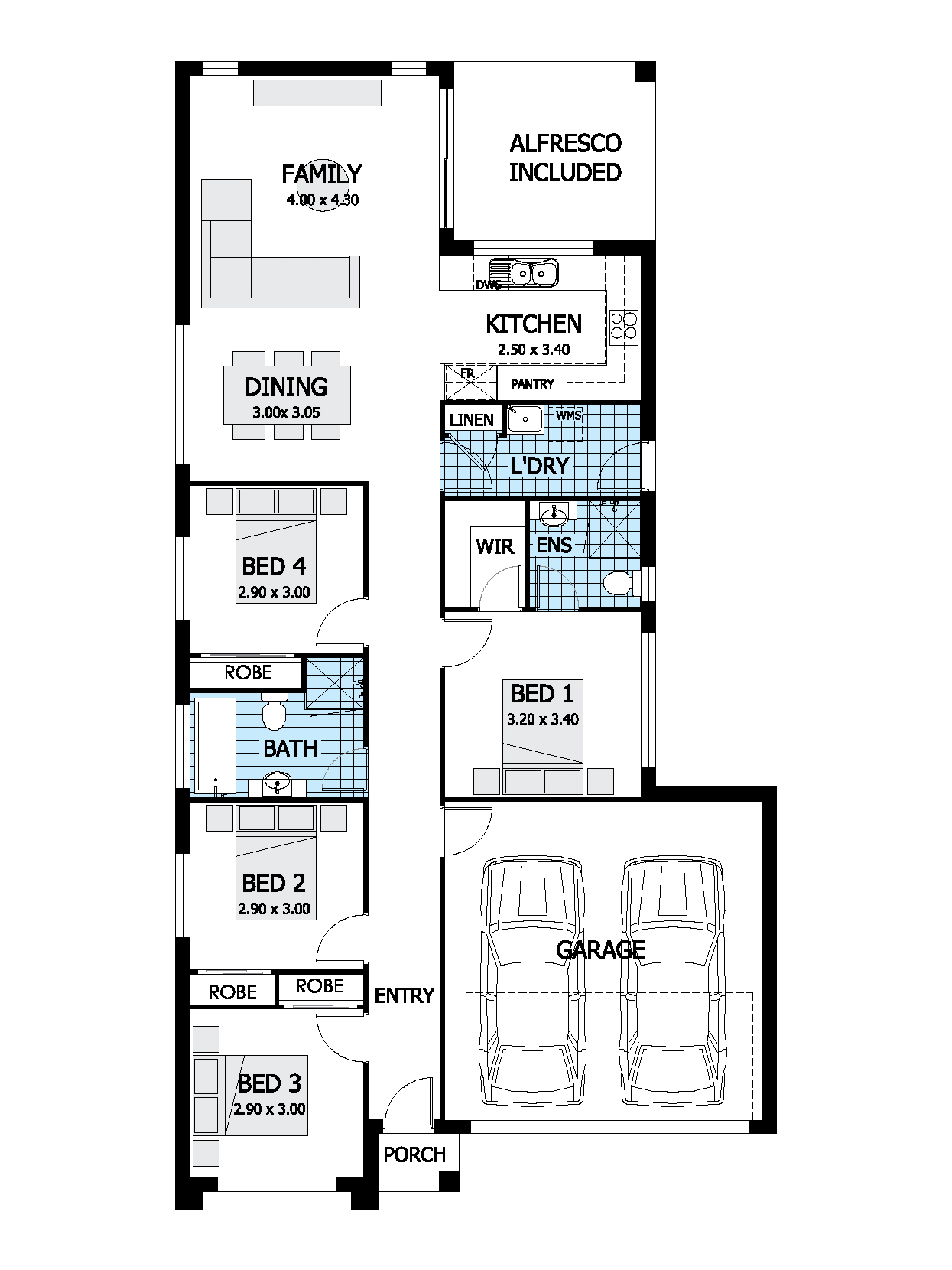 Spectre House Design Single Storey Floor Plan Thrive Homes