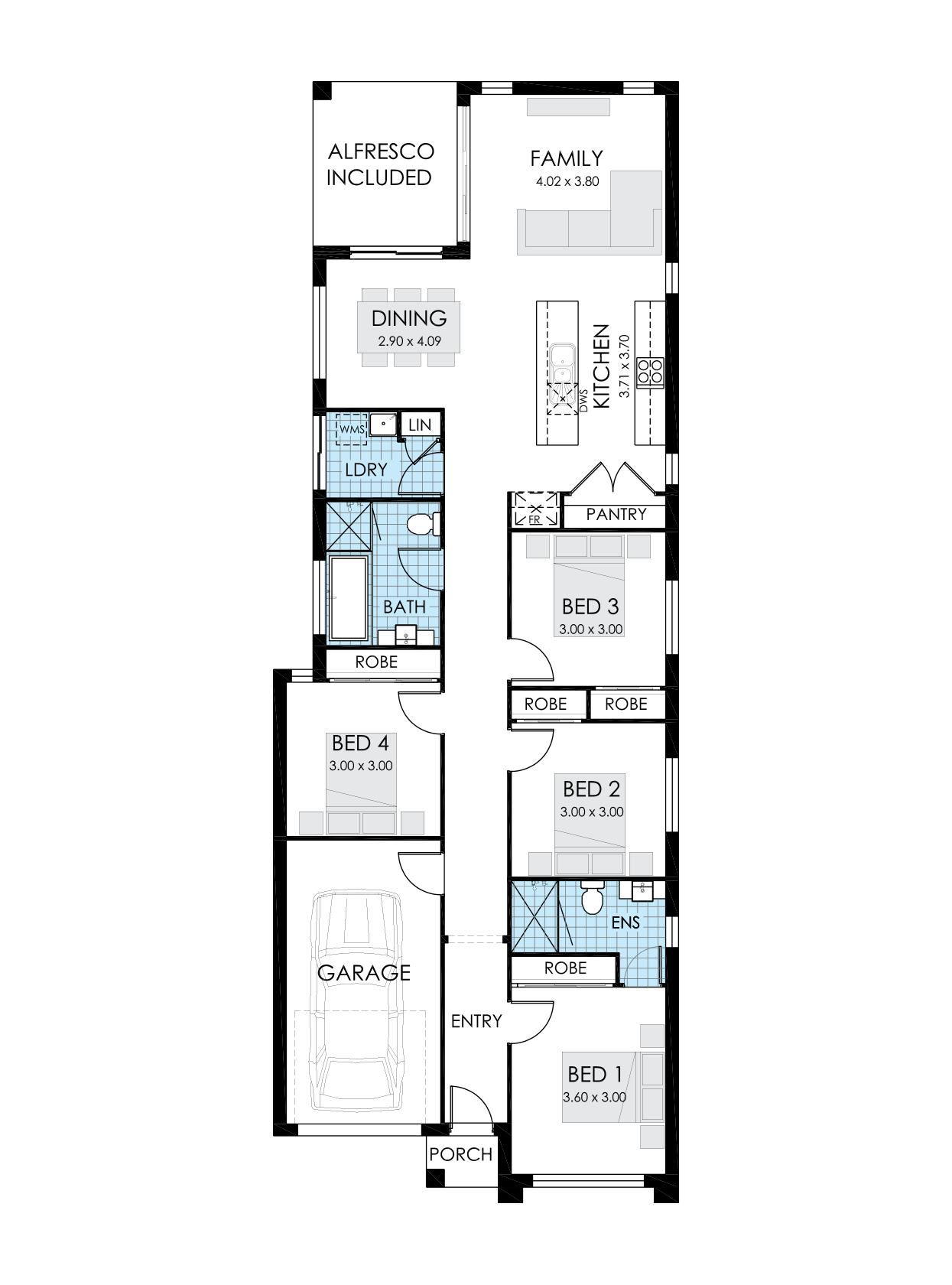 Zen Home Design Narrow Lot House Plan Thrive Homes