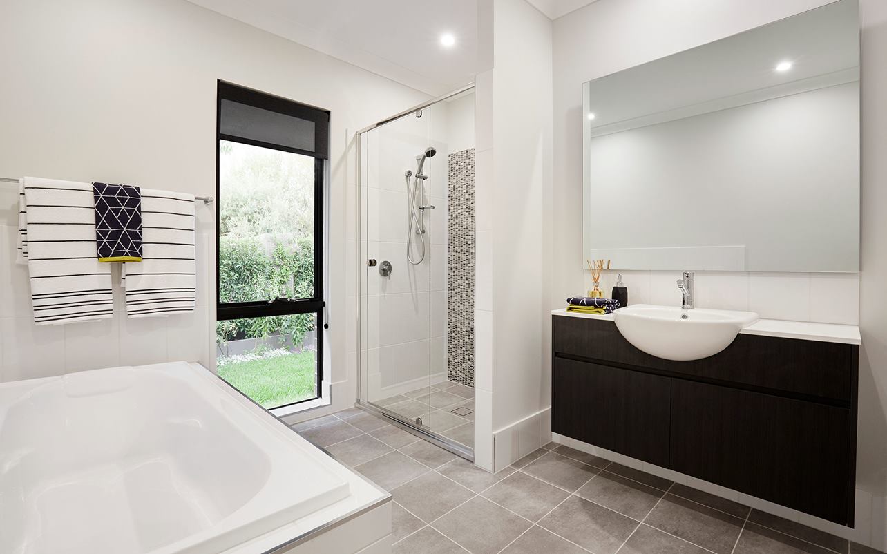Sienna Home Design Family Bathroom at Airds Display Village